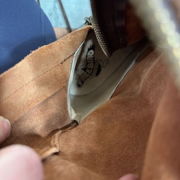 Freebird BLAIN over the knee boots block heel leather brown western size 9 boho - Picture 5 of 8